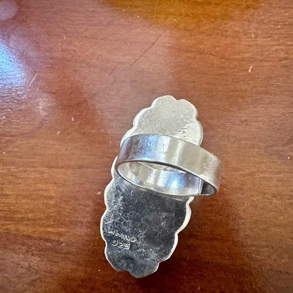 Turquoise statement silver ring - Picture 2 of 4